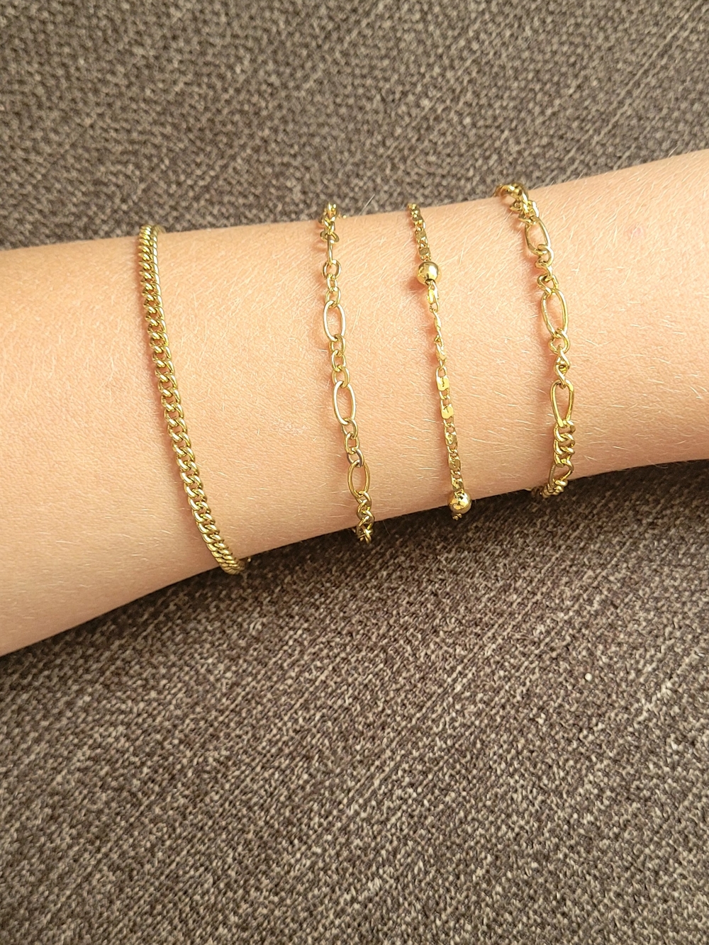Gold Multi-Chain Bracelet Set - Women Jewelry